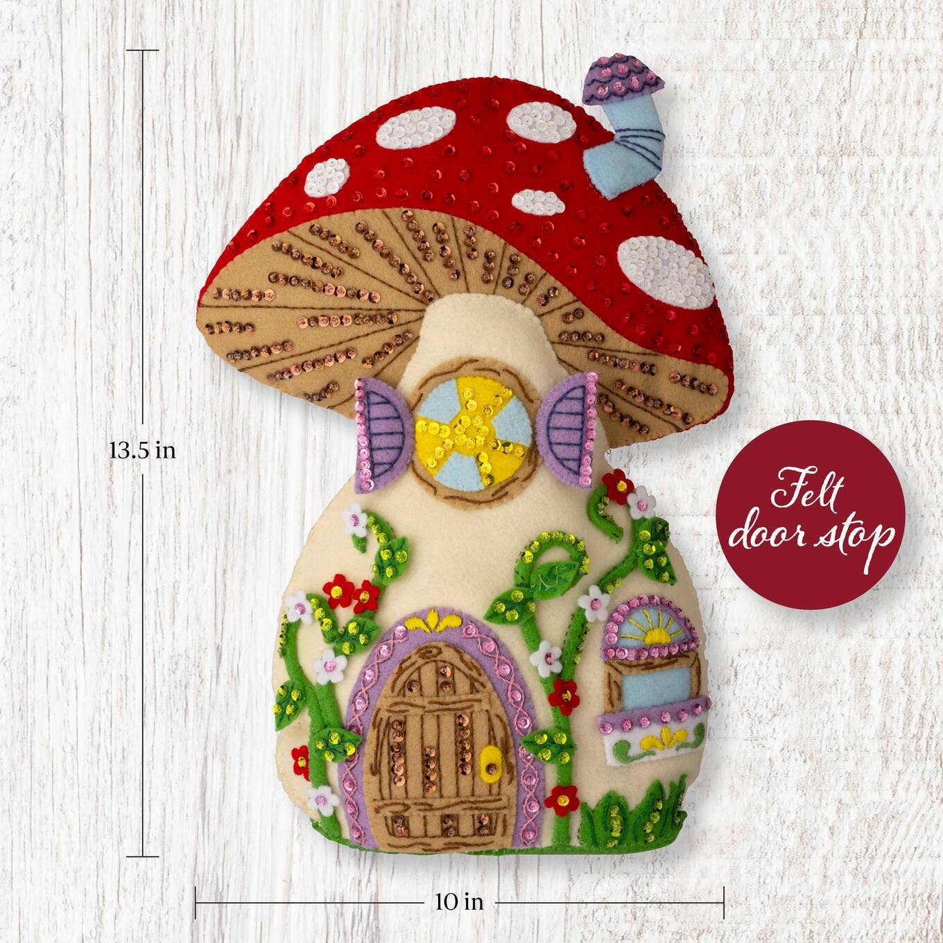 Bucilla® Felt Home Decor Kit - Mushroom Manor Door Stopper