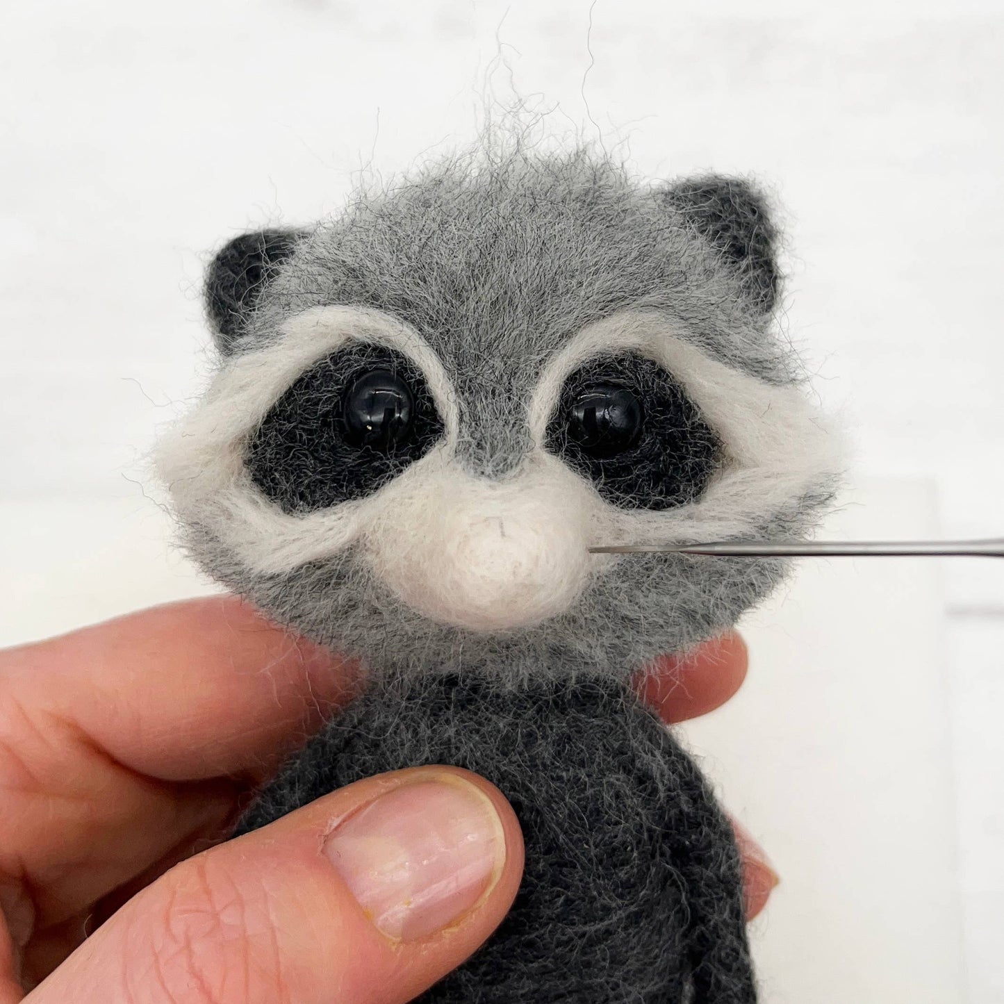 Needle Felting Kit, Raccoon