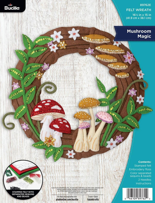Bucilla® Felt Home Decor Kit - Mushroom Magic Wreath
