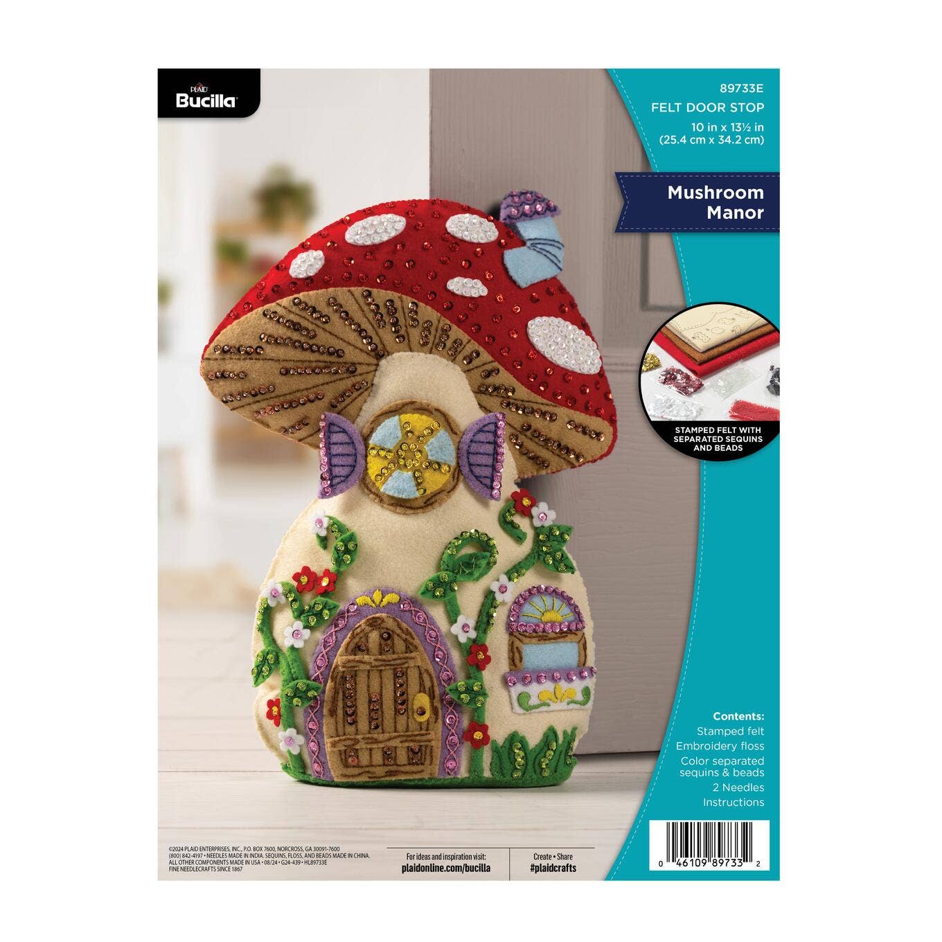 Bucilla® Felt Home Decor Kit - Mushroom Manor Door Stopper