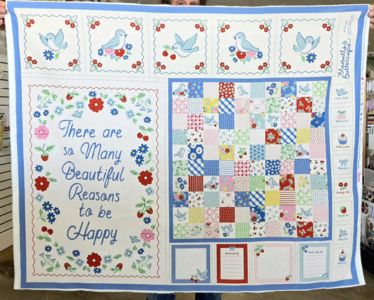 Bluebells and Buttercups by Poppie Cotton Project Panel Cotton Quilt Fabric