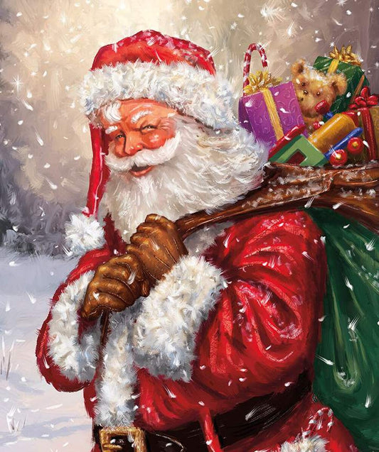 More Christmas Wishes 35 1/2in x 43in Santa's Bag Panel