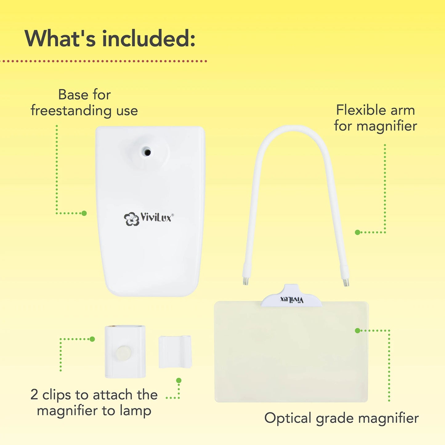 ViviLux 6in x 4in Optical Grade 3x Magnifier on FreeStanding Base