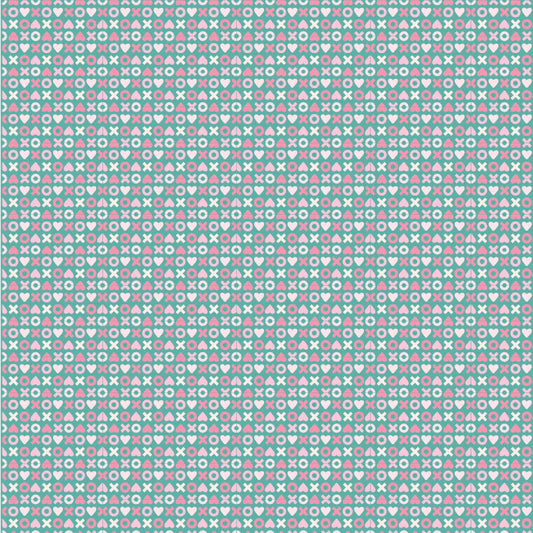 Smitten Chicken XOXO Aqua by Poppy Cotton